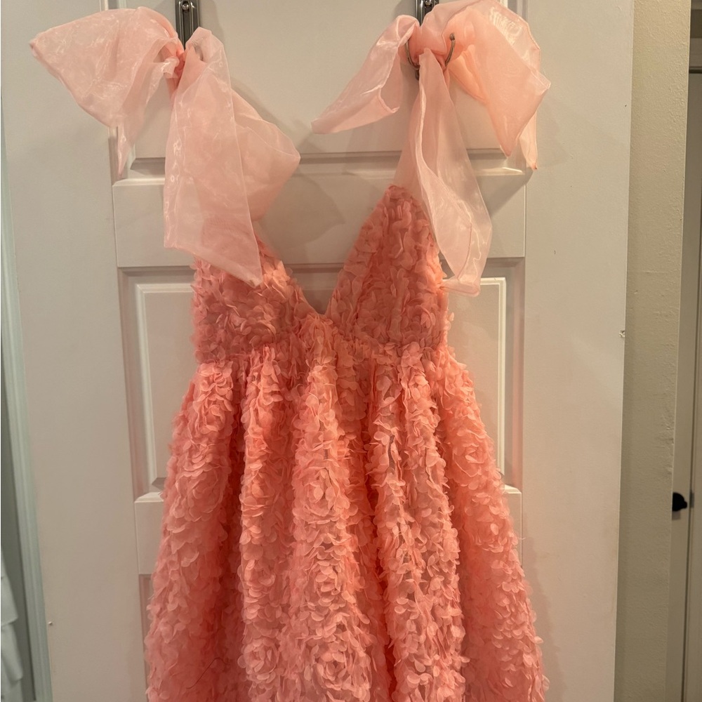 Pink ruffle dress